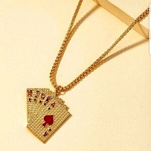 💖Cartoon Poker Charm Necklace